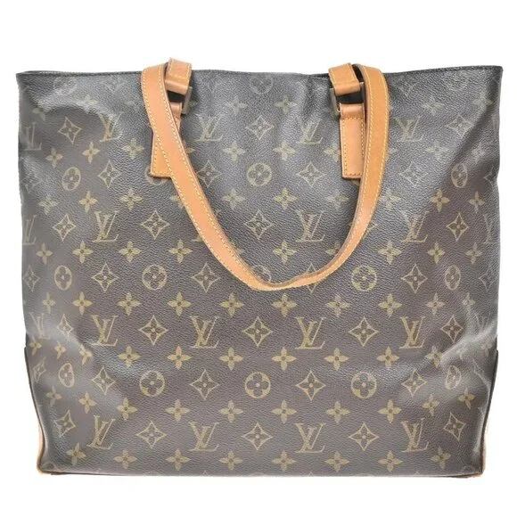 LOUIS VUITTON Cabas Mezzo Shoulder Bag Monogram Leather Brown M51151 34EG306 - Picture 3 of 16